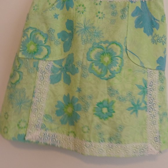LILLY PULITZER Pansy Lace Skort Skirt Shorts Lagoon Green Wave Sz M - Picture 5 of 16